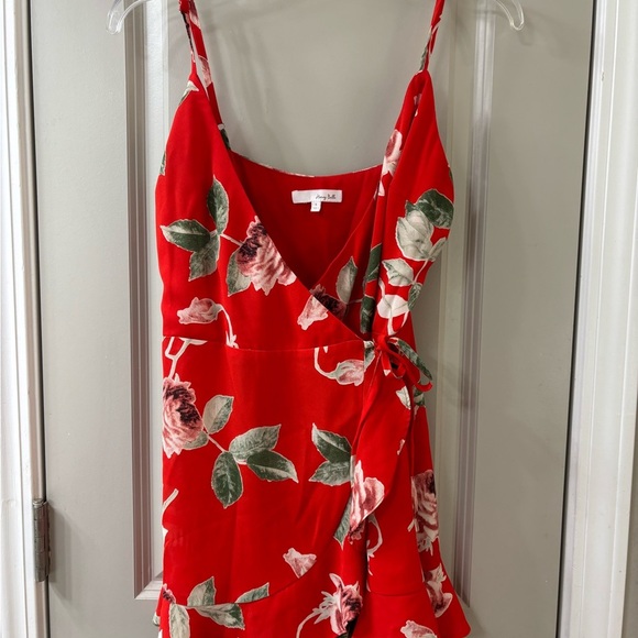 Honey Belle Red Floral Romper - Picture 3 of 9